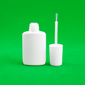 Botella de esmalte de uñas mate de 15ml con cepillo blanco, cuentagotas sin LDPE, CAÑO DE HDPE, industria de la belleza, botella de gasolina de plástico - Product Image 3