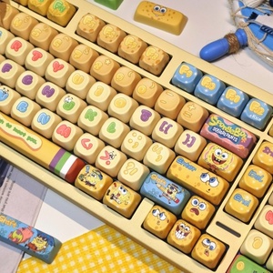 Nouveau Keycap Personnalisé Bob l'Éponge – Touches de Clavier Filaire pour Ordinateur, Design Cartoon Adorable et Très Esthétique, Thème Anime - Product Image 3