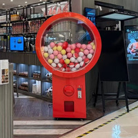 Distributeur automatique de capsules de jouets de grande taille (75-120 mm) à bon prix, machine de jeu à pièces, gacha gachapon avec accepteur de billets