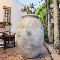 Jardinière en terre cuite enduite vintage Plante verte classique pour bureau, patio et jardin pour l'extérieur