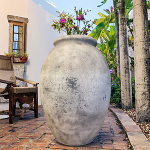 Jardinera de terracota con revestimiento vintage Planta verde clásica <span class=keywords><strong>para</strong></span> oficina Patio Jardín <span class=keywords><strong>para</strong></span> uso en exteriores - Product Image 1