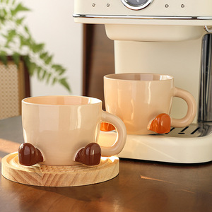 Creative Foot-Shaped <b>Ceramic</b> Mug With Green Feet Cute Cartoon Design For Coffee Tea Gift <b>Cup</b> - Product Image 2