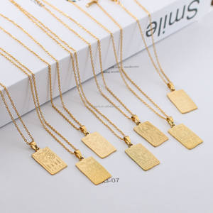 Pendentif vintage en acier inoxydable avec 12 signes du zodiaque, médaillon carré irrégulier doré, bijou esthétique du <span class=keywords><strong>horoscope</strong></span> pour femme, cadeau - Product Image 6