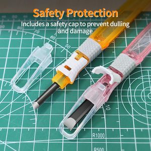 Outils de sculpture sur <span class=keywords><strong>bois</strong></span> en acier inoxydable pour sculpteurs débutants - Étui rigide en plastique polyvalent pour la sculpture de citrouilles - Product Image 4