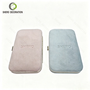 Portable Mini Jewelry <b>Box</b> Fashion Lock Design <b>Large</b> Capacity Velvet Travel Jewellery Case Custom Size Color - Product Image 1