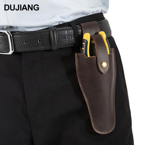 Dujiang Genuine Leather <b>Scissor</b> Cover For Gardening Tools K215 Brown And Yellowish Brown Storage Bag - Product Image 3