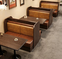 Ensemble de meubles de restaurant en bois massif, table et chaises modernes, banquette de café, canapé, table et chaise combinées
