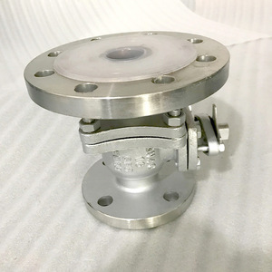 Válvula de bola de acero inoxidable 304 con revestimiento de PTFE DN100 700 psi, válvula de corte industrial de alta presión para gases corrosivos - Product Image 2