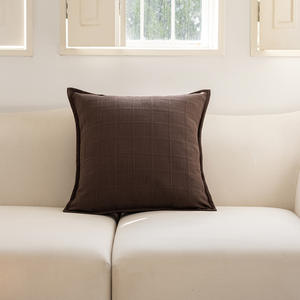 Copricuscino Minimalista in Poliestere a Doppia Faccia con Motivo a Quadri Bohémien <span class=keywords><strong>per</strong></span> <span class=keywords><strong>Divani</strong></span> <span class=keywords><strong>e</strong></span> <span class=keywords><strong>Poltrone</strong></span> - Product Image 4