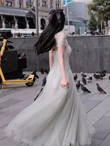<span class=keywords><strong>Robe</strong></span> <span class=keywords><strong>de</strong></span> bal longue pour femme, élégante, à épaules dénudées, pour soirée formelle, romantique, pour bal <span class=keywords><strong>de</strong></span> promo ou <span class=keywords><strong>cocktail</strong></span>, ornée <span class=keywords><strong>de</strong></span> diamants - Product Image 3