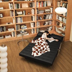 Sillón <span class=keywords><strong>Barcelona</strong></span> de Diseño Lujoso, Vintage, para Descanso y Relajación en la Sala de Estar, Sofá Cama Plegable de Cuero Sintético - Product Image 2