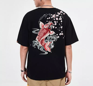 Camiseta Personalizada Bordada para Hombre, Talla Grande, 100% Algodón, Cuello Redondo, Manga Corta, Tejido de Punto, Diseño en la Espalda, Estilo Urbano - Product Image 6