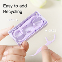 Ensemble de 10 fil dentaire à la menthe personnalisables, réutilisables, avec étui hygiénique en nylon et cire de Candelilla pour les dents, prix usine