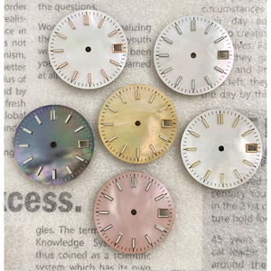 28.5mm Green Luminous Nail <b>Scale</b> Mother of Pearl Watch Dial Mod Parts for NH35 <b>Mechanical</b> Movement - Product Image 1