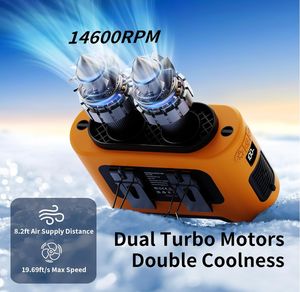 Socool ventilateur 14500MAh ventilateur multifonction avec <span class=keywords><strong>SOS</strong></span> lumière LED Portable Camping en plein air Clip taille ventilateur rechargeable - Product Image 6