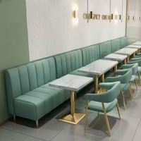 Ensemble de chaises de salle à manger de luxe léger, meubles de café pas chers, table, banquette, canapé