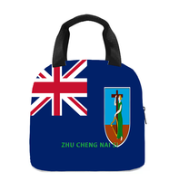 Sac à lunch isotherme avec drapeau de Montserrat, parfait pour les enfants, la maternelle, l'école, le travail, les voyages, les pique-niques, facile à transporter, unisexe