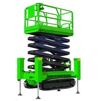 Çin Ağır Hizmet Tipi Elektrikli Mobil Makaslı Platform Paletli Kendinden Tahrikli Havadan Çalışma Platformu 4m 6m 8m 12m 18m 20m Yüksekliklerde