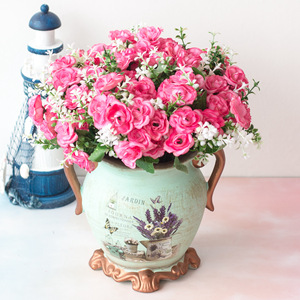 ดอกกุหลาบมินิเกรดสูง 5 ก้าน 15 หัว ดอกไม้ประดิษฐ์สำหรับตกแต่งบ้าน - Product Image 2