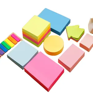 Alat Tulis Warna Kustom Lihat Melalui Pastel Memo Pad Kawaii Tembus Set Lucu Jelas Transparan Sticky Note