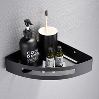 Étagère de douche d'angle murale moderne en acier à double niveau pour salle de bain, rangement gain de place