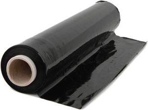 Black Mini Stretch <b>Wrap</b> Roll with Handle Durable Self-adhesive <b>Plastic</b> <b>Wrap</b> Heavy Duty LLDPE <b>Wrap</b> for Packing and Moving - Product Image 2