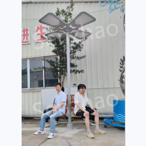 เฟอร์นิเจอร์ชุดกลางแจ้ง SENZHAO รุ่นโมเดิร์น 4 ที่นั่ง พร้อมโคมไฟสวนสำหรับพักผ่อน - Product Image 1