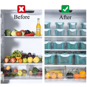 Nouvelles boîtes de rangement multifonctionnelles en plastique pour légumes, économiques et originales, avec verrou pour réfrigérateur, pour la cuisine - Product Image 6