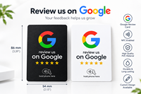 Carte NFC PVC programmable personnalisée 13,56 MHz pour avis Google, carte de médias sociaux, code QR personnalisé, NFC sans contact