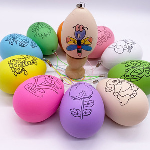 20 pz cartone animato in plastica da disegno dipinto da colorare <span class=keywords><strong>uova</strong></span> di Pasqua per i bambini - Product Image 2