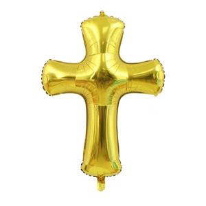 Ballons écologiques en forme de croix avec impression sérigraphiée pour Noël, baby shower, baptême et autres fêtes - Product Image 1