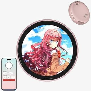 Insignia Electrónica Digital Personalizable con Pantalla HD de 1.85 Pulgadas, Pin Inteligente con IA, Bluetooth, Carga de Fotos y Videos, Colgante Portátil para Mochila - Product Image 1