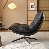 Fauteuil simple minimaliste moderne, fauteuil inclinable pivotant de style nordique, chaise de loisirs pliable pour salon, balcon et bureau