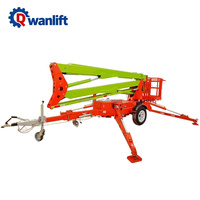 Wanlift 12m 16m 18m 24m remorquage à l'arrière hydraulique ramasseur de cerises électrique Spider Man ascenseur télescopique remorquable nacelle élévatrice