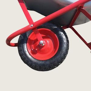 H WB2701 Plateau rond du marché italien Brouette Altrad en acier à mélange facile avec roue pneumatique en caoutchouc 3.50-8 Personnalisable OEM - Product Image 6