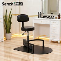 Tabouret de coiffeur réglable pour salon de beauté, chaise de coiffeur pivotante avec roulettes, chaise de technicien de salon, tabouret pivotant