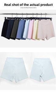 Shorts de Yoga de Cintura Alta con Efecto Levanta Glúteos, Spandex/Nylon Transpirable, Ropa Deportiva Adelgazante para Actividades al Aire Libre - Product Image 6