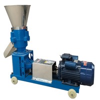 Yeni Küçük 220V Elektrikli Karbon Çelik Saman Yem Peletleme Makinesi 2mm Kalıp ve Rulo Seti ile Yüksek Verimli 120kg/sa Çıkış Hızı