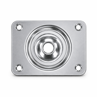 Plaque de montage pour roulettes pivotantes robustes, en acier au carbone zingué, pour chariots industriels, pièces de quincaillerie pour roulettes
