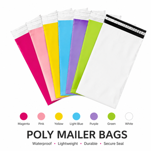 Bolsas de Correo de Polietileno Coloridas, Doble Capa, 11μm, Autoadhesivas, para Envíos, Embalaje, Múltiples Tamaños, Personalizadas - Product Image 1