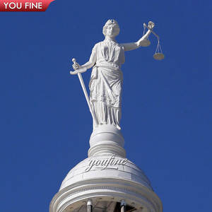 美しい大理石の屋外の正義の像 - Product Image 6