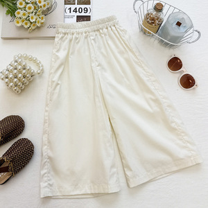 Completo Estivo per Bambini Nuovo Prodotto Commercio Estero Elegante Top a Bretelle a Quadri Fresco per Ragazza e <span class=keywords><strong>Pantaloni</strong></span> a Gamba Larga Casual Set Due Pezzi - Product Image 4