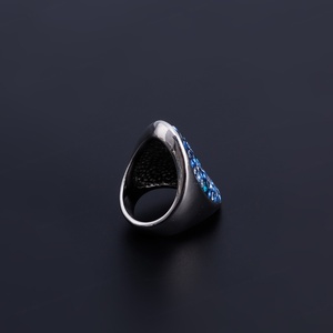 Men's Stainless Steel Engagement <b>Ring</b> with White CZ Diamonds Fashionable Cut Crystal Cocktail <b>Rings</b> for Him and Her Gift - Product Image 3