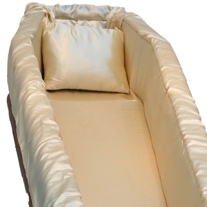 XF260 Ensemble de doublures intérieures pour <span class=keywords><strong>cercueil</strong></span> en satin élastique froncé à imprimé pois, avec support en <span class=keywords><strong>carton</strong></span>, pour usage funéraire - Product Image 5