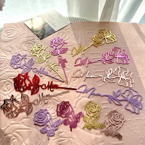 Honey And Sweetness Mum Floral <b>Acrylic</b> Cake Decor Mother's Day Women's Day Cake Decoration Ins Style Plastic Plugin - Product Image 2