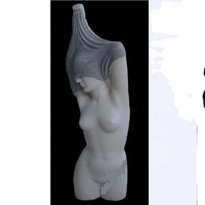 アンティーク裸女性彫刻自然大理石石ヌード女性ボディガーデン像 - Product Image 1