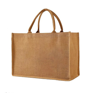 Sacs fourre-tout en toile de jute personnalisés, écologiques, imprimés avec motif de patte de chien, pour femmes, usage quotidien, vente en gros - Product Image 1