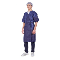 Kimono no tejido desechable para Spa, ropa de salón de peluquería en blanco y negro, albornoz de PP, bata de baño no tejida