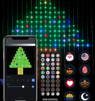 App Control Noël Smart RGB Rideau Intérieur DIY Led Rideau Décoratif Lumières