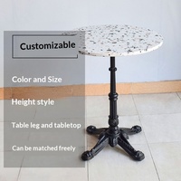 Table à manger circulaire moderne et minimaliste en marbre personnalisable pour salon de thé tendance, café de desserts, restaurant occidental, salle de réunion